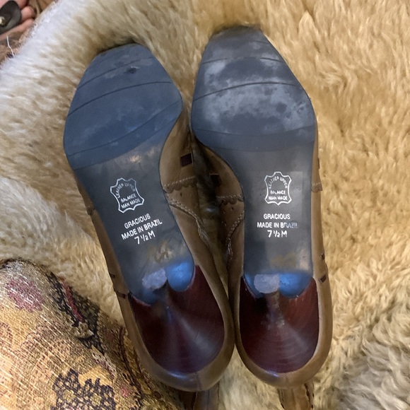 Liz Claiborne Flex vintage brown leather ankle boots. Size US 7 1/2 M - Picture 8 of 11